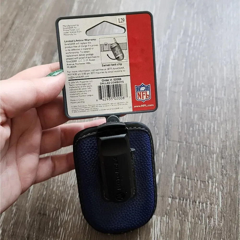 Vintage Dallas Cowboys NFL Motorola‎ Flip Cell Phone Case Belt Clip NEW!!!